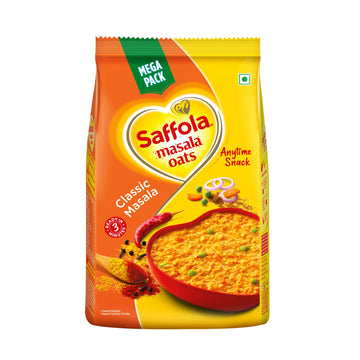 Saffola Masala Oats Classic Masala, 500 grams (17.63 oz) - Vegetarian