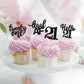 Keaziu 24 Pack 21St Birthday Cupcake Toppers Hello 21St Twenty One Legal 21St Cupcake Picks For 21St Birthday Wedding Anniversar