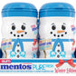 Mentos Sugar-Free Chewing Gum  Fresh Mint Flavor  Winter Edition Snowman Bottle  Holiday Stocking Stuffer  Secret Santa  50 Count (Pack of 4)