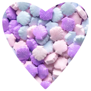 COOL MOM SPRINKLES Seashell Sprinkles (4 oz.) - Tropical Beach Summer Themed Sprinkles for Decorating Ocean Cakes, Cupcakes, Coo