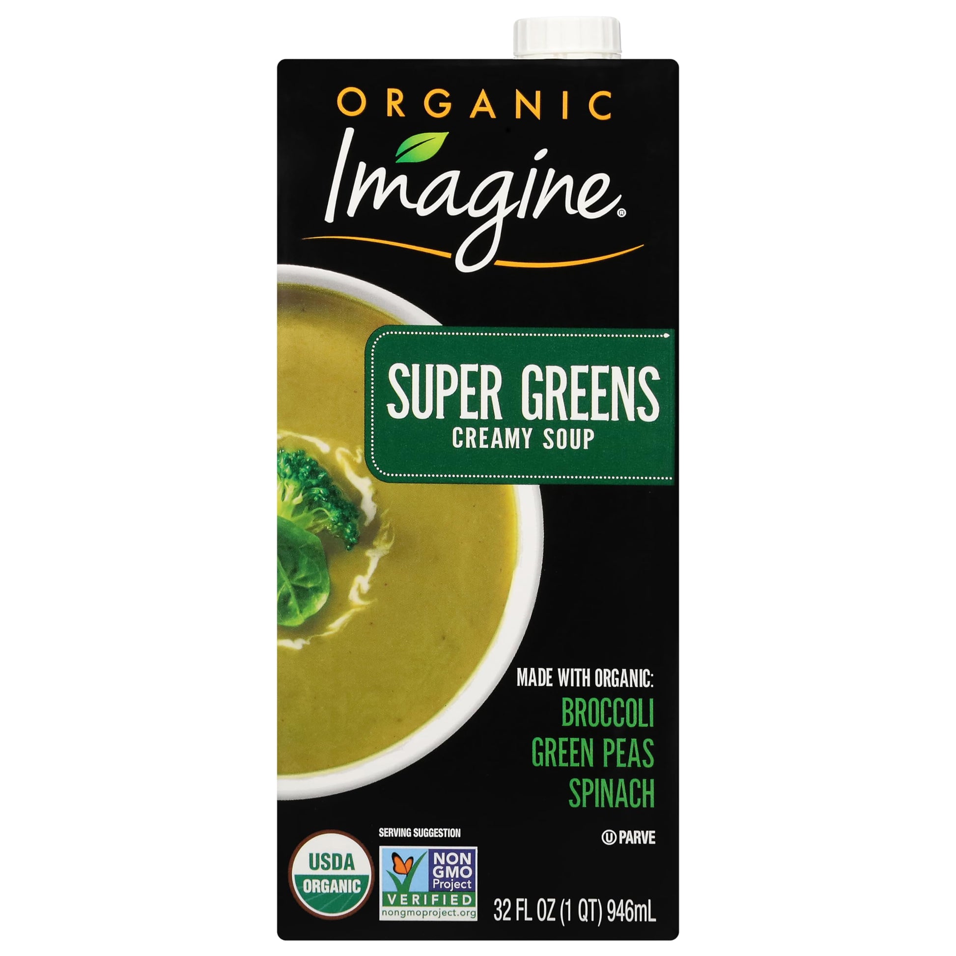 Imagine Organic Creamy Super Greens Soup, 32 Fl Oz, Pack of 1, Model 0084253243995