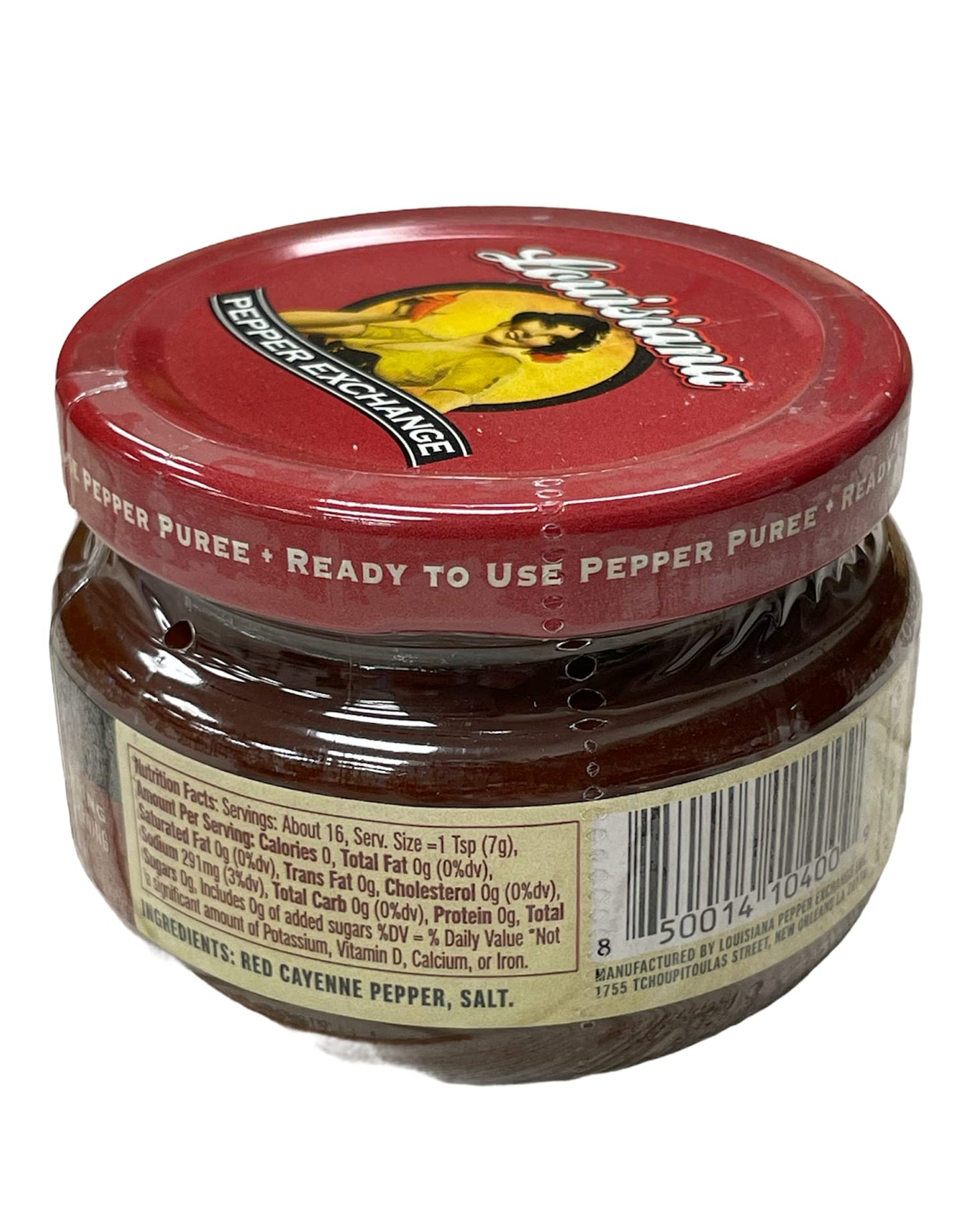 Louisiana Pepper Exchange Cayenne Pepper Puree - Plant-Based, Gluten-Free, 4 Ounce Jar