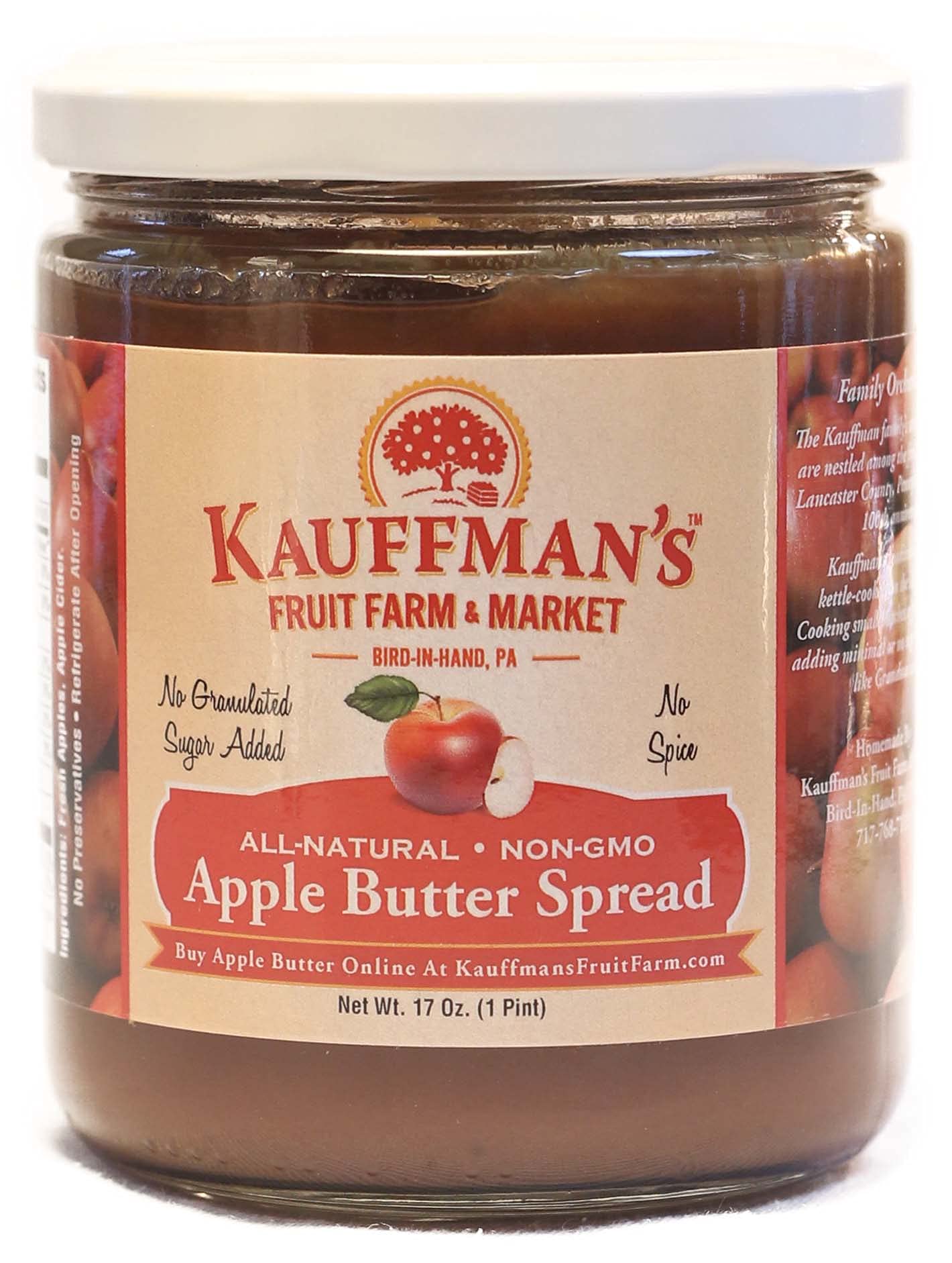 Kauffmans Fruit Farm Apple Butter Spread, Homemade, 17 Oz. (Case of 12)