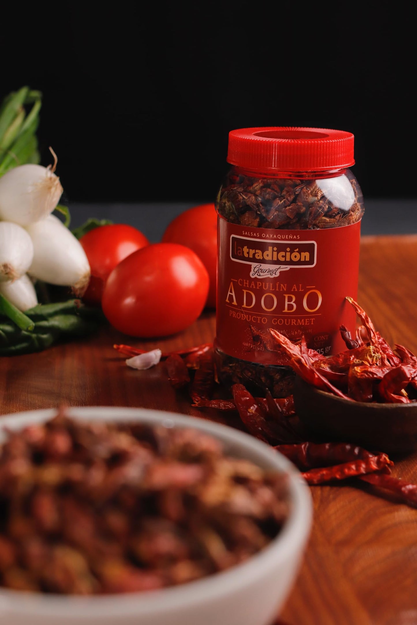 La Tradici  N, Chapulines Al Adobo (Marinated Grasshoppers), Healthy Snack, Super Food, Mexican Gourmet Artisan Product, 3.7 Oz