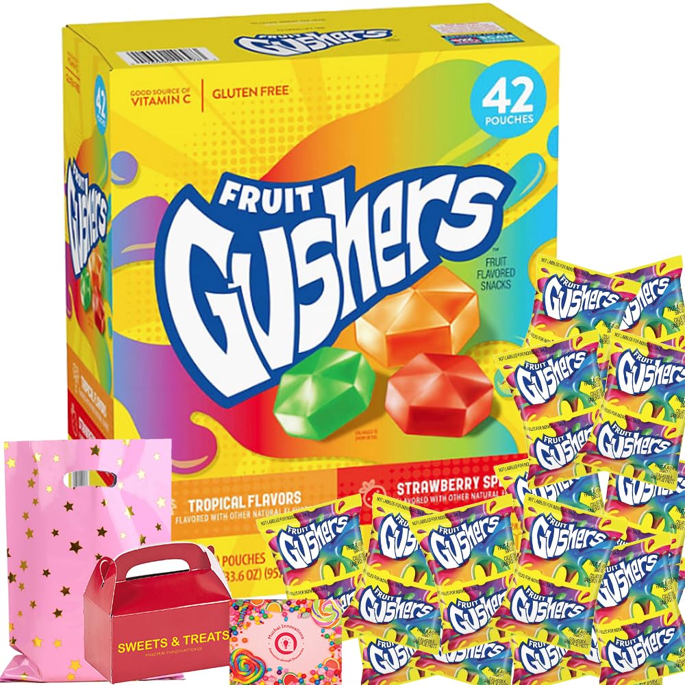 Fruit Gushers Variety Snacks | Tropical & Strawberry Splash Gluten Free | After School Lunch Picnic Birthday Party Dessert | Car
