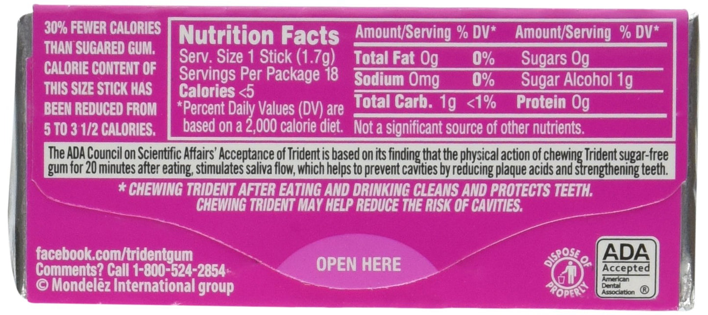 Trident Bubble Gum 14 Stick (15) Count (Original Version) (Original Version)
