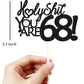 68 Cake Toppers, 68 Birthday Cake Toppers-Black Glitter, Funny 68Th Cake Topper For Men For Women, 68Th Birthday Decorations,68T