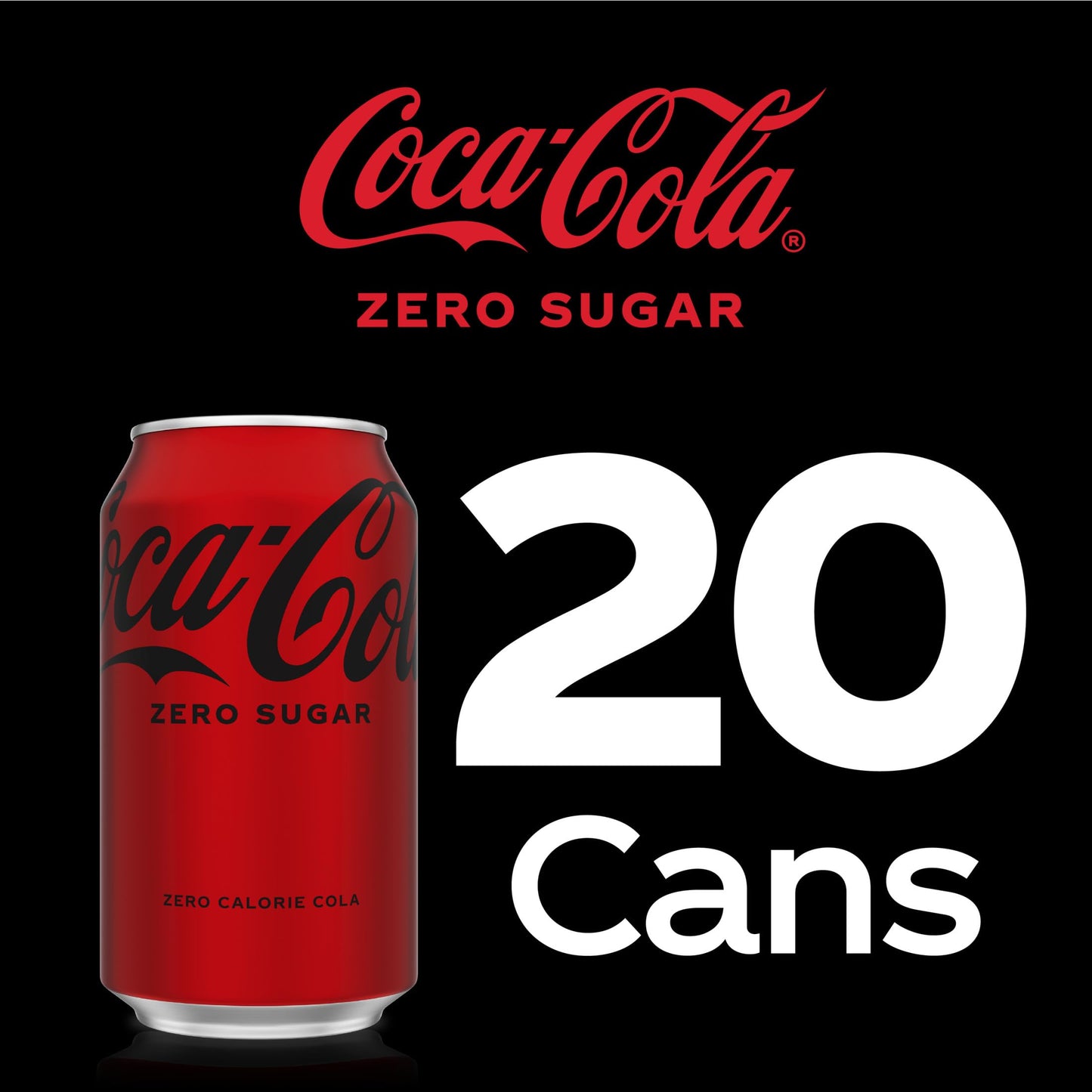 Coke Zero Diet Soda, 12 Fl Oz (Pack of 20), Caramel, Model 049000146608