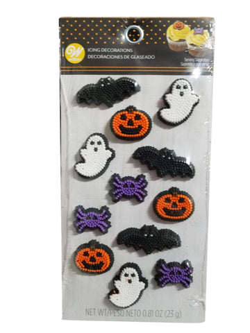 Food Items Icing Decorations, Spider And Jack-O'-Lantern