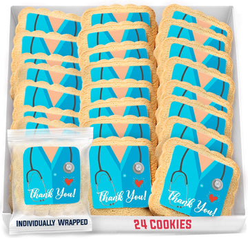 Thank You Nurse Doctor Gift Basket Cookies for Appreciation gifts Bulk Treats | Individually Wrapped | Healthcare Workers Mediac