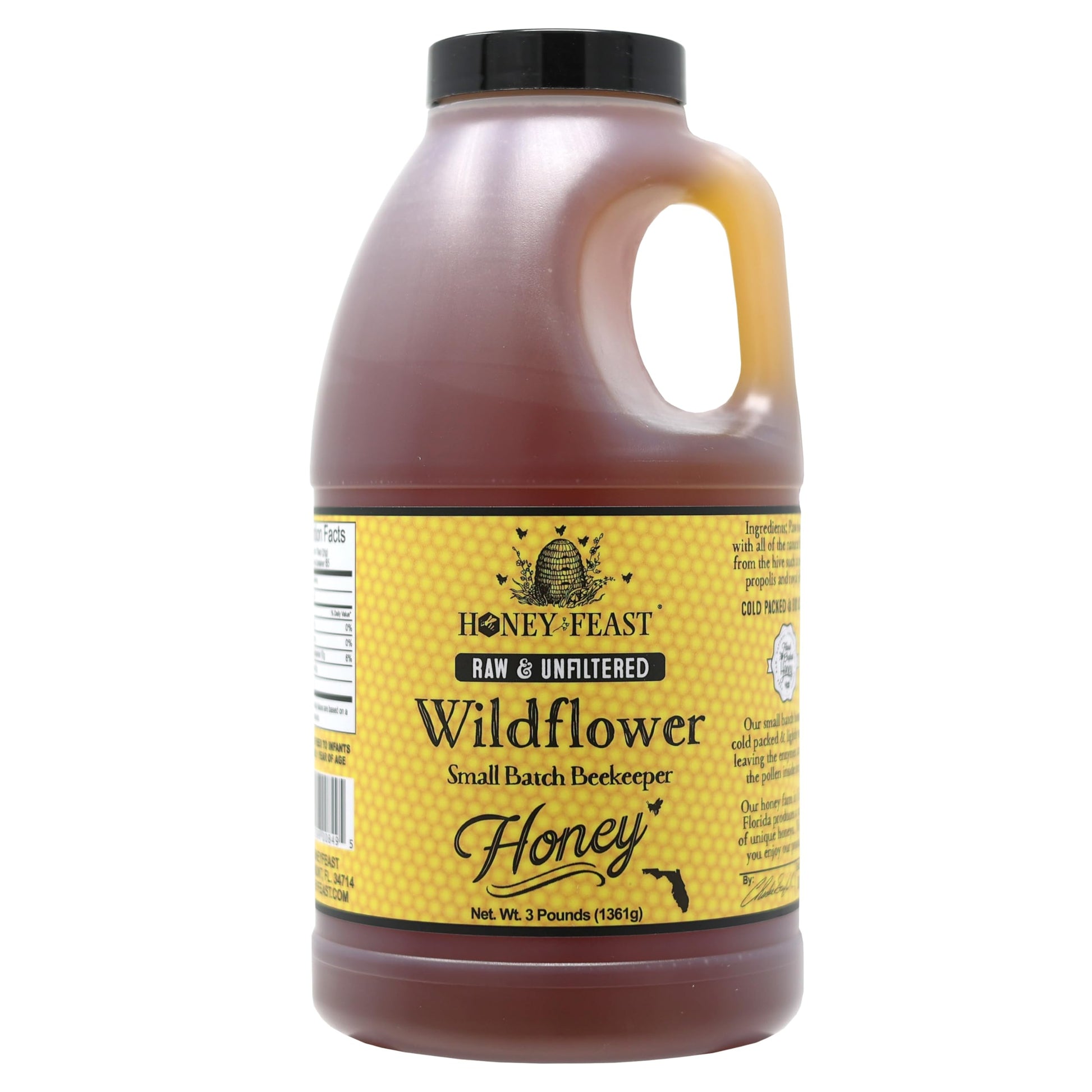 Honey Feast - Raw Wildflower Honey | From American Organic Floral Sources | 48 Ounces