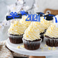 GOLF Graduation Cupcake Toppers, 48 PCS Gold Paper Food Picks for Class of 2025 Party Supplies