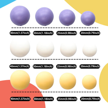 Ephlyn 30Pcs Ball Cake Topper Ball Cake Picks Colorful Pearl Ball Shaped Cupcake Insert Cake Topper For Bear Theme Birthday Part