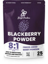Jungle Powders Blackberry Powder 3.5 Ounce Bag Freeze Dried Blackberries Fruit Additive Free Unsweetened Smoothie Superfood Nord