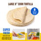 Del Campo Soft Corn Tortillas - 8 Inch Round, Gluten Free And All-Corn Authentic Mexican Food. Many Serving Options: Wraps, Taco