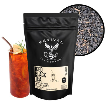 Revival Tea Company Iced Black Tea - 1 Gallon Sachets - Black Tea Blend Of Ceylon, Assam And Keemun Black Teas - 15 Count