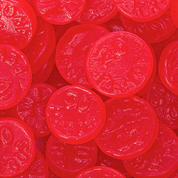 Red Cherry Juju Coins Candy 5Lb Bag