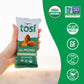 Tosi Almond Protein Bars, Vegan 12-Pack, Gluten-Free, Plant Based, 12G Protein, with Flax & Chia Seeds, 2.4 oz Each