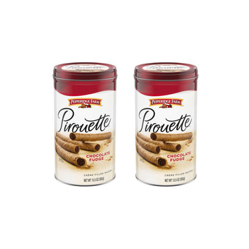 Pepperidge Farm Pirouette Cookies, Chocolate Fudge Cr  me Filled Wafers, 13.5 Oz Tin (Pack of 2)
