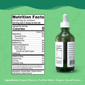 Sweetleaf Steviaclear Sweet Drops - Natural Stevia Liquid Sweetener, Pure Stevia Drops, No Bitter Aftertaste, Liquid Sugar Alter