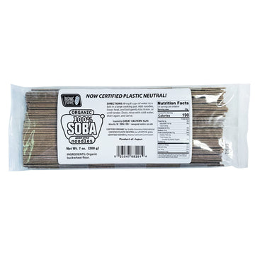 Organic Planet Japanese Soba Noodles, 100% Buckwheat Noodles, Salt-Free Asian Pasta, Organic, Kosher, Made In Japan, 7 Oz Pack