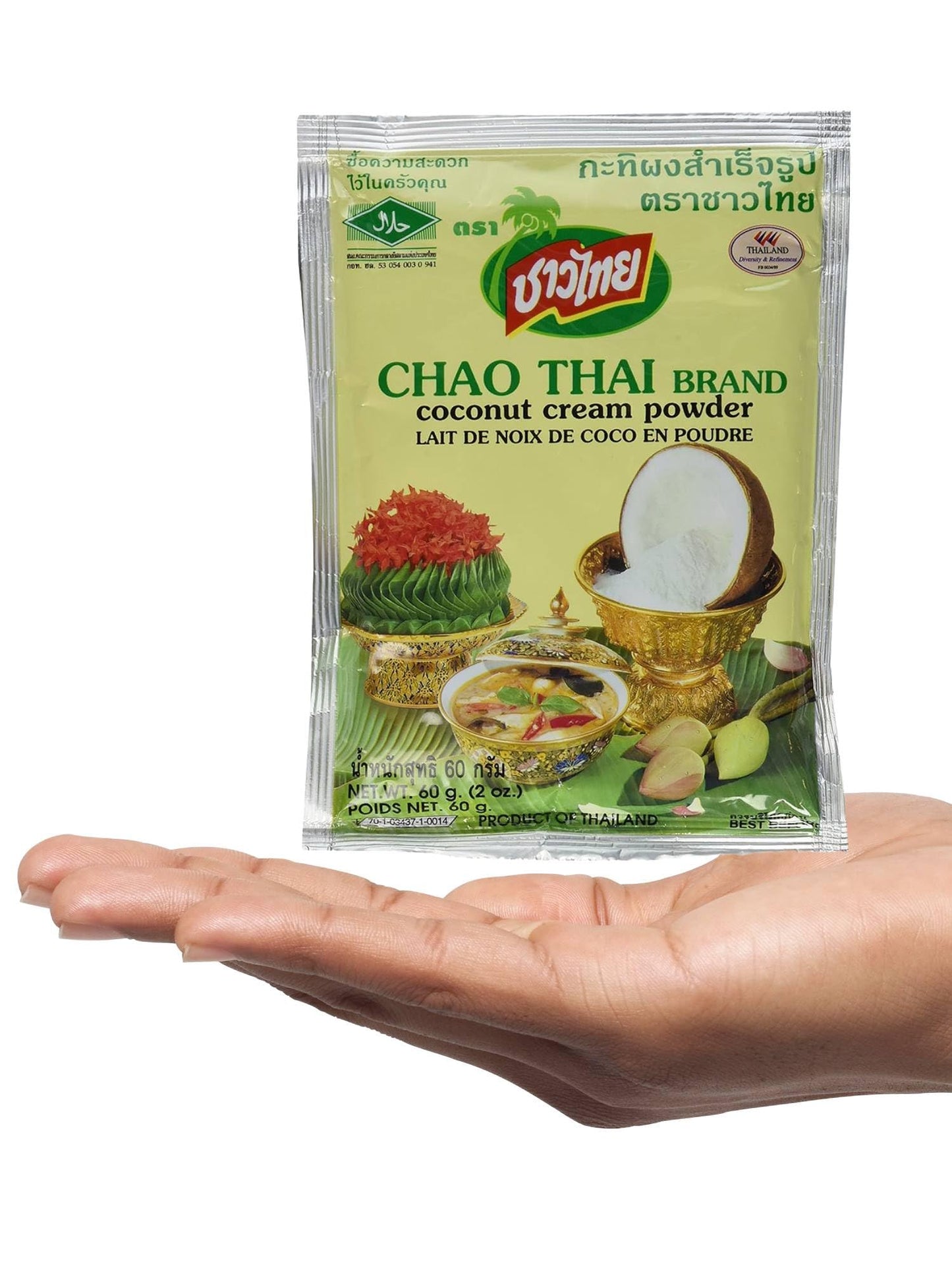 Coconut Milk Cream Powder Chao Thai Size 60G (2.0 Oz) X 10 Bags