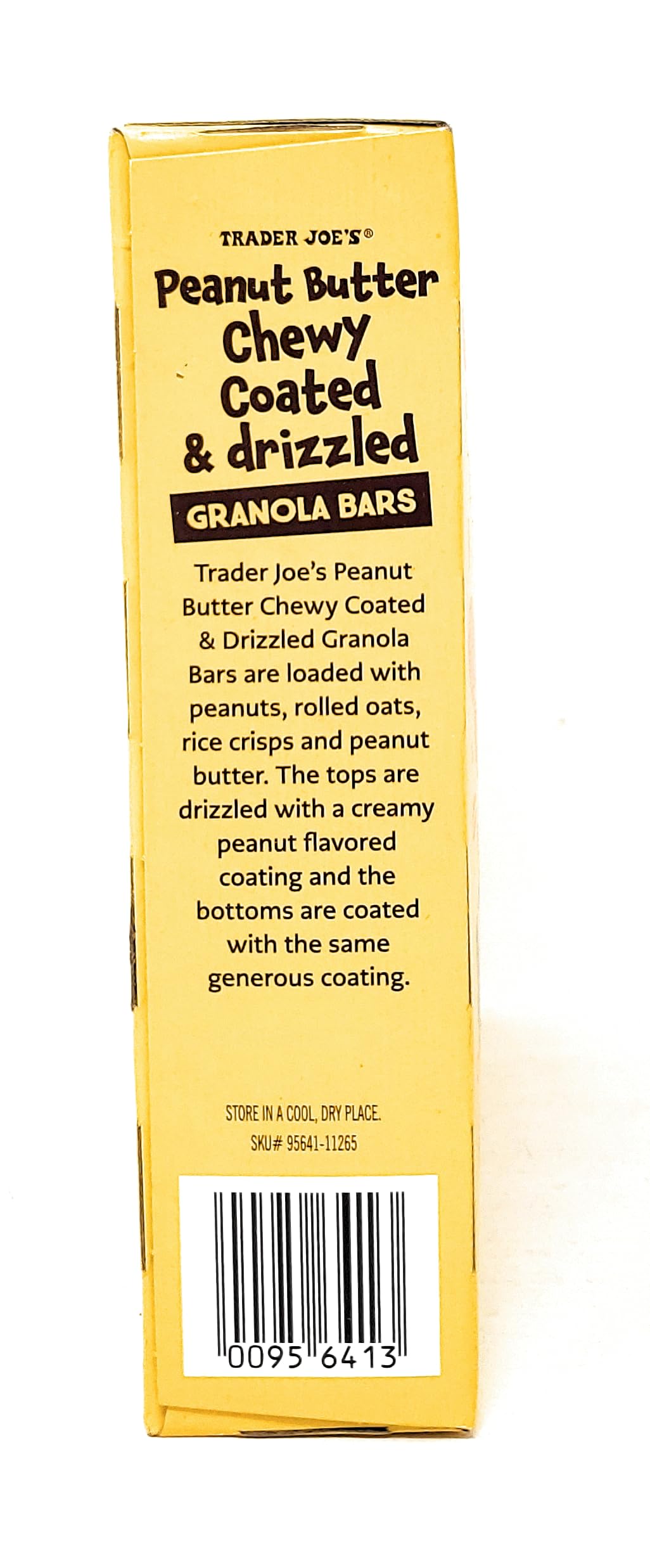 Generic Trader Joes Peanut Butter Chewy Coated & Drizzled Granola Bars (Made With Peanuts, Rolled Oats, Rice Crisps And Peanut Butter) 6-1.23 Oz (35G) Bars Net Wt.7.4 Oz (210G) - Pack Of 1