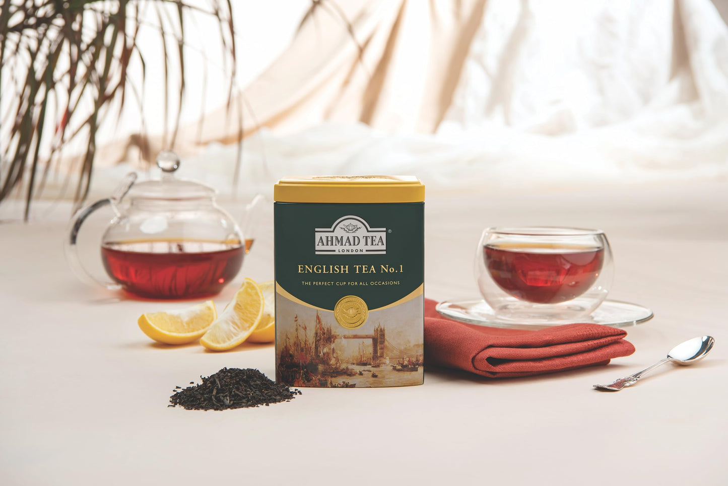 Ahmad Tea Caddy Gift Tin, English Scene, 100 Gram, English Tea No.1