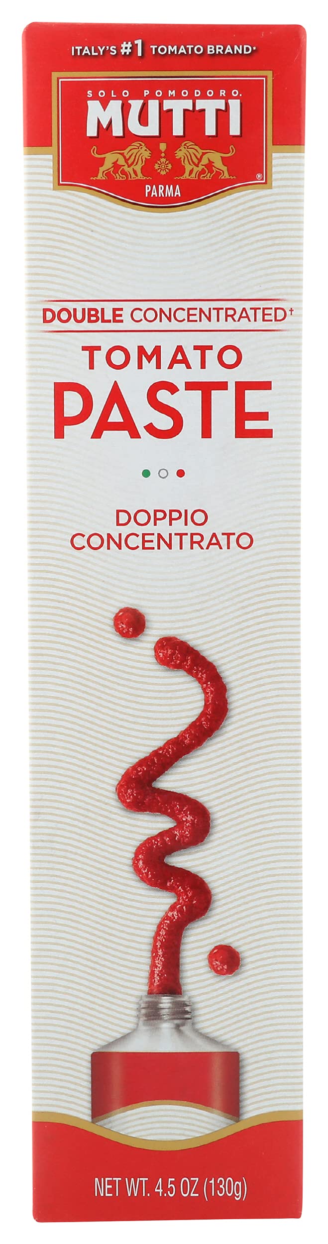 Mutti Double Concentrated Tomato Paste (Doppio Concentrato), 4.5 Oz. Tube | 1 Pack | Italy’S #1 Brand Of Tomatoes | Tube Tomato Paste | Vegan Friendly & Gluten Free | No Additives Or Preservatives