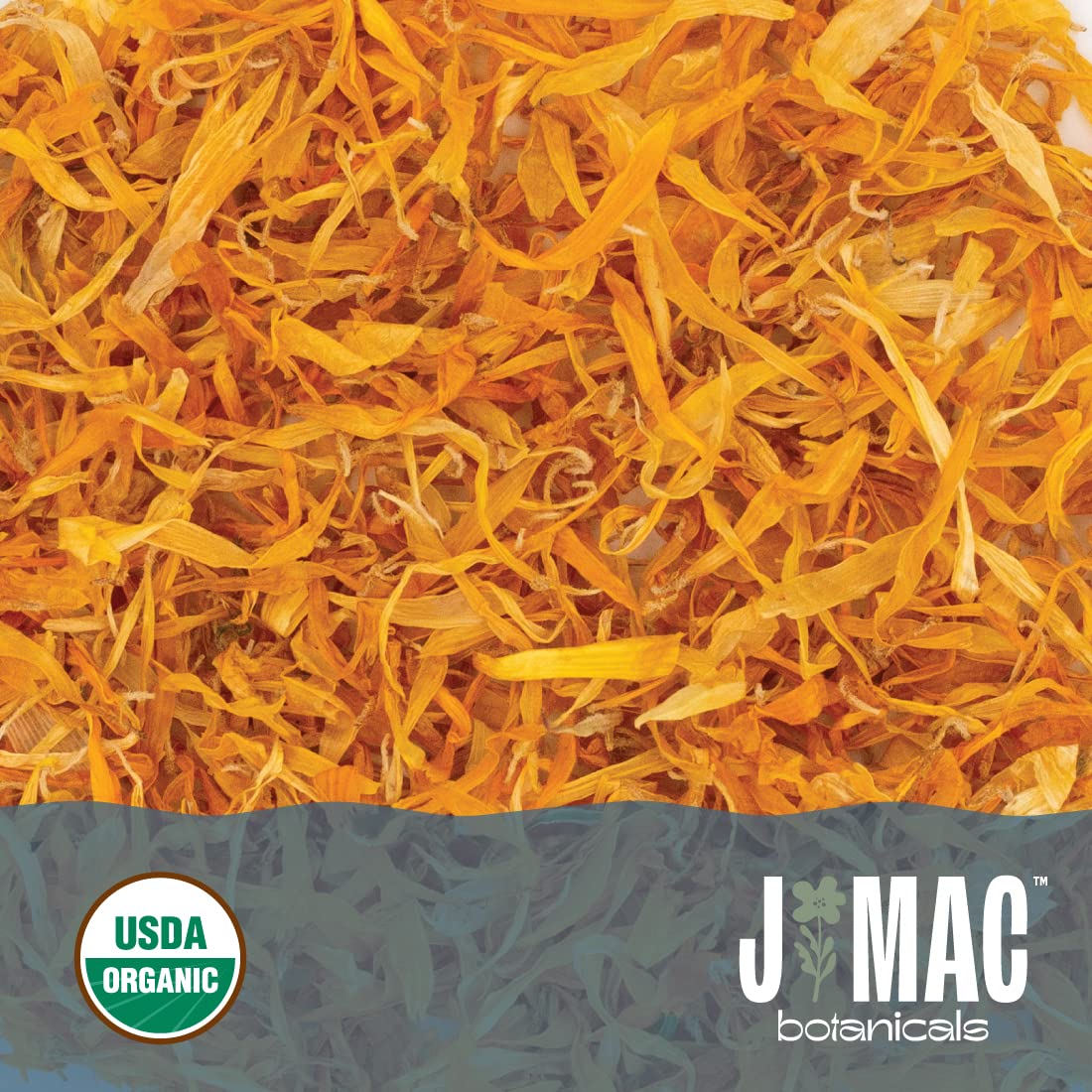 J MAC BOTANICALS Organic Calendula Petals Edible Dried Flowers 4 oz