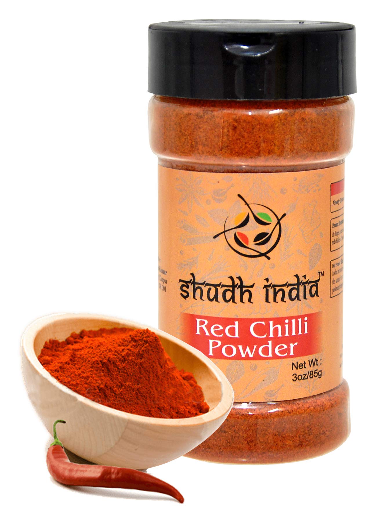 Shudh India | Traditional Indian Spicy Red Chili Powder | Chilli Powder Indian Spice | All Natural | No Color added | Gluten Fre