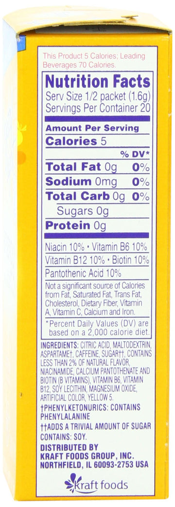 Crystal Light On The Go Energy Citrus, 10 Count (Pack Of 12) - Packaging May Vary