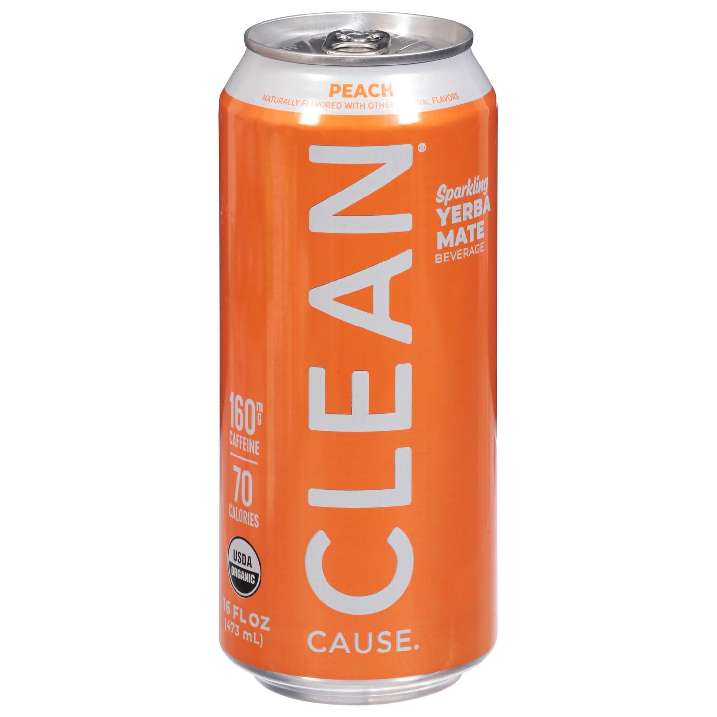 Clean Cause - Yrba Mte Peach Clean - Case Of 12 - 16 Fz(D0102Hx22Rv.)
