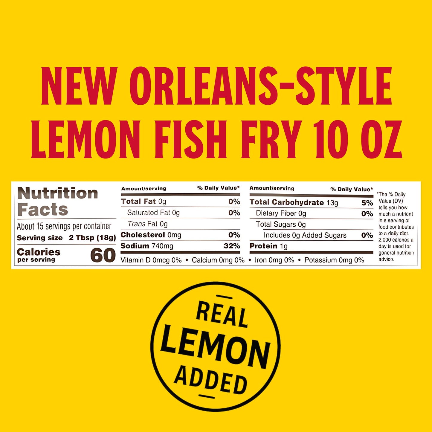 Louisiana Fish Fry New Orleans Style Lemon Mix, 10-Ounce (Pack Of 12)