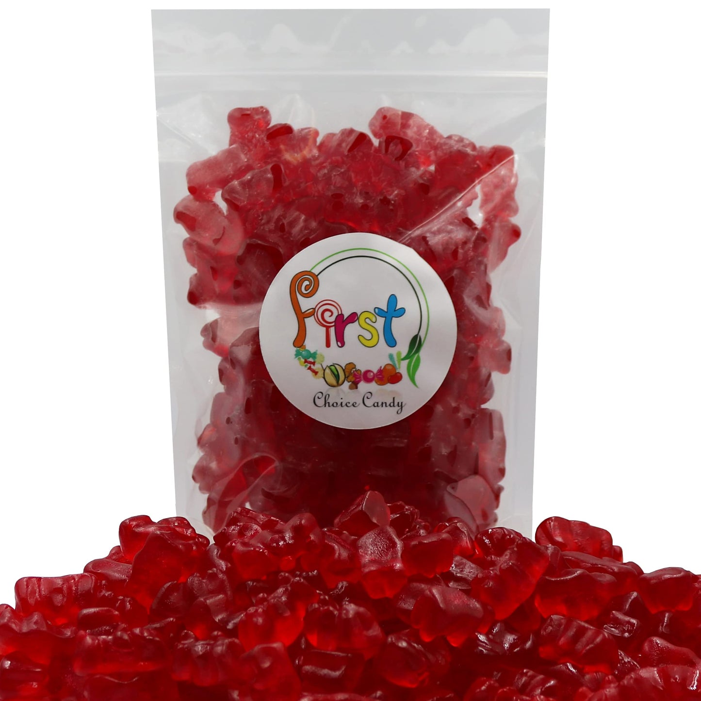 FirstChoiceCandy Gummy Bears (Red Wild Cherry, 2 Pound (Pack of 1))