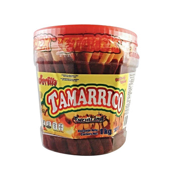 Betamex Tamarrico Candy Tamarind Flavor Sticks 50 Pcs 1Kg/2.2Pounds - Mexican Candy - Chili And Natural Tamarind - Spicy Flavor