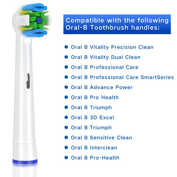 Schallcare Replacement Brush Heads Compatible With Braun Oral B Electric Toothbrush - Floss Toothbrush Head For Oral B Pro 1000