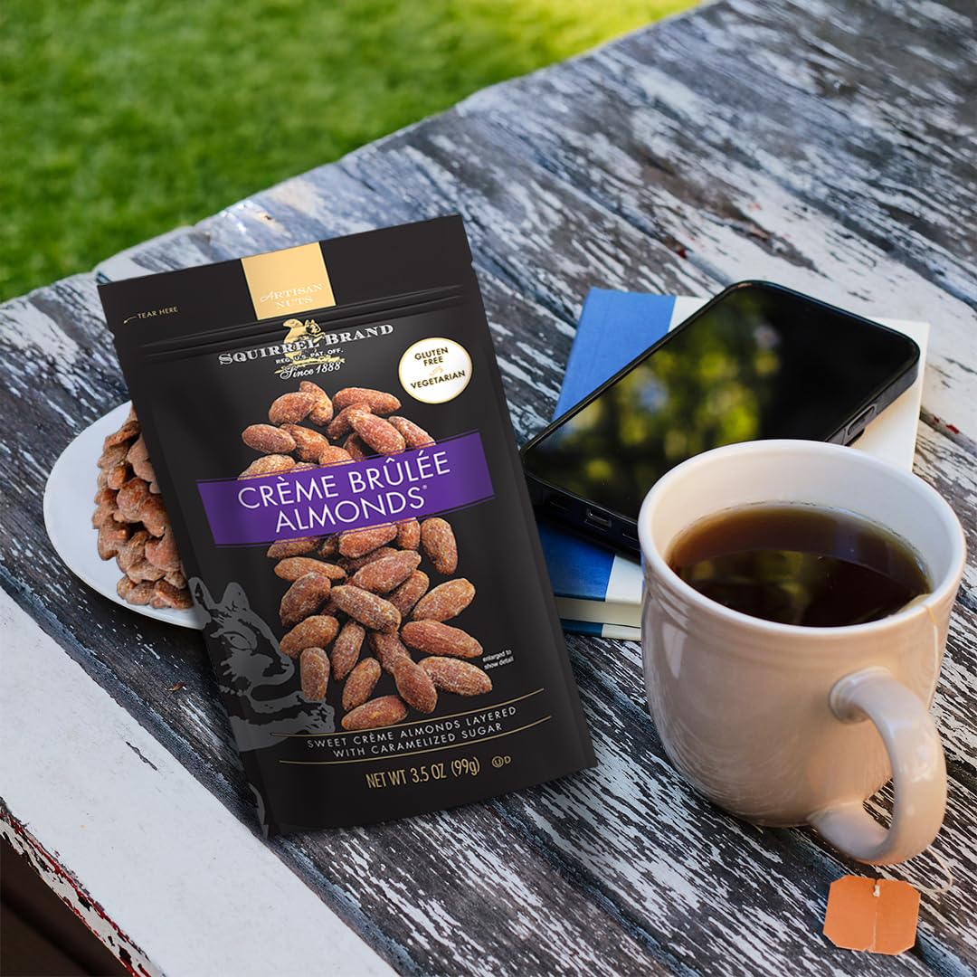 SQUIRREL BRAND Cr  me Brulee Almonds, 3.5 OZ