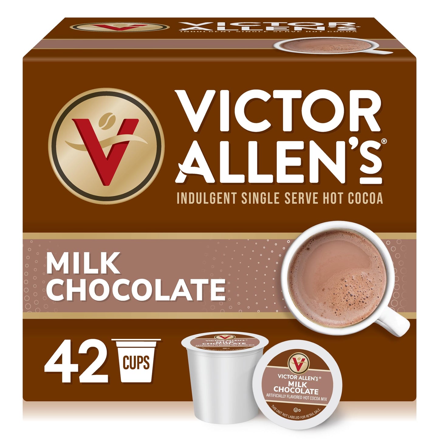 Victor Allens Coffee Hot Cocoa, 42 Count K-Cup Pods, Brown, Compatible with Keurig Brewers, Model WIS/170