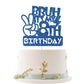 Embhhor Bruh It's My 8th Birthday Cake Topper, Dude Bro I'm 8, Boys Happy Birthday Cake Decor, Blue Glitter