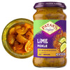 Pataks Medium Lime Pickle - Authentic Indian Relish w/Lime Dices, Mustard Seeds & Aromatic Spices - Perfect for Sandwiches, Curr