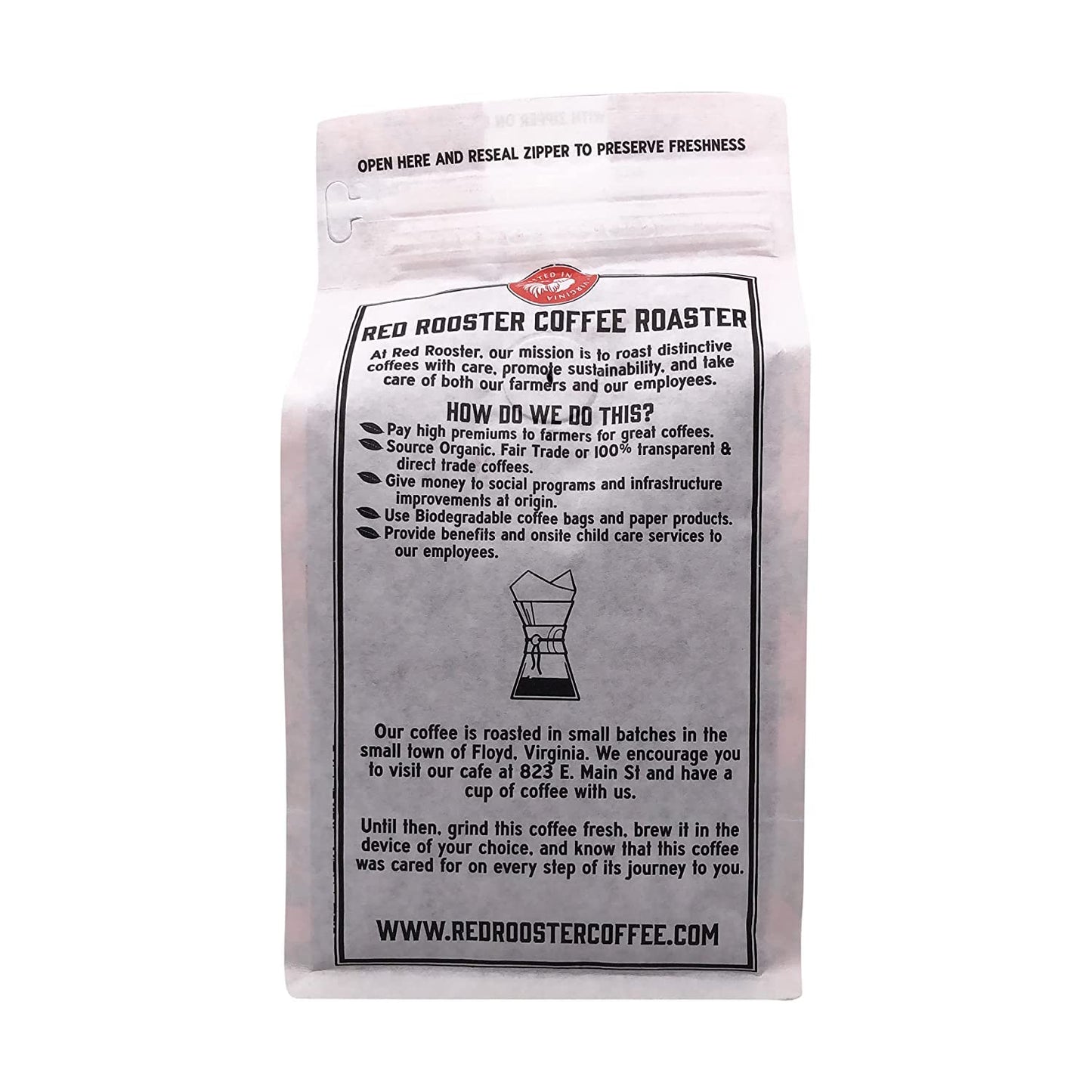Red Rooster Coffee, Organic Old Crow Cuppa Joe - Medium Roast Whole Bean Coffee - Notes of Blackberry, Tart Cherry, Dark Chocola