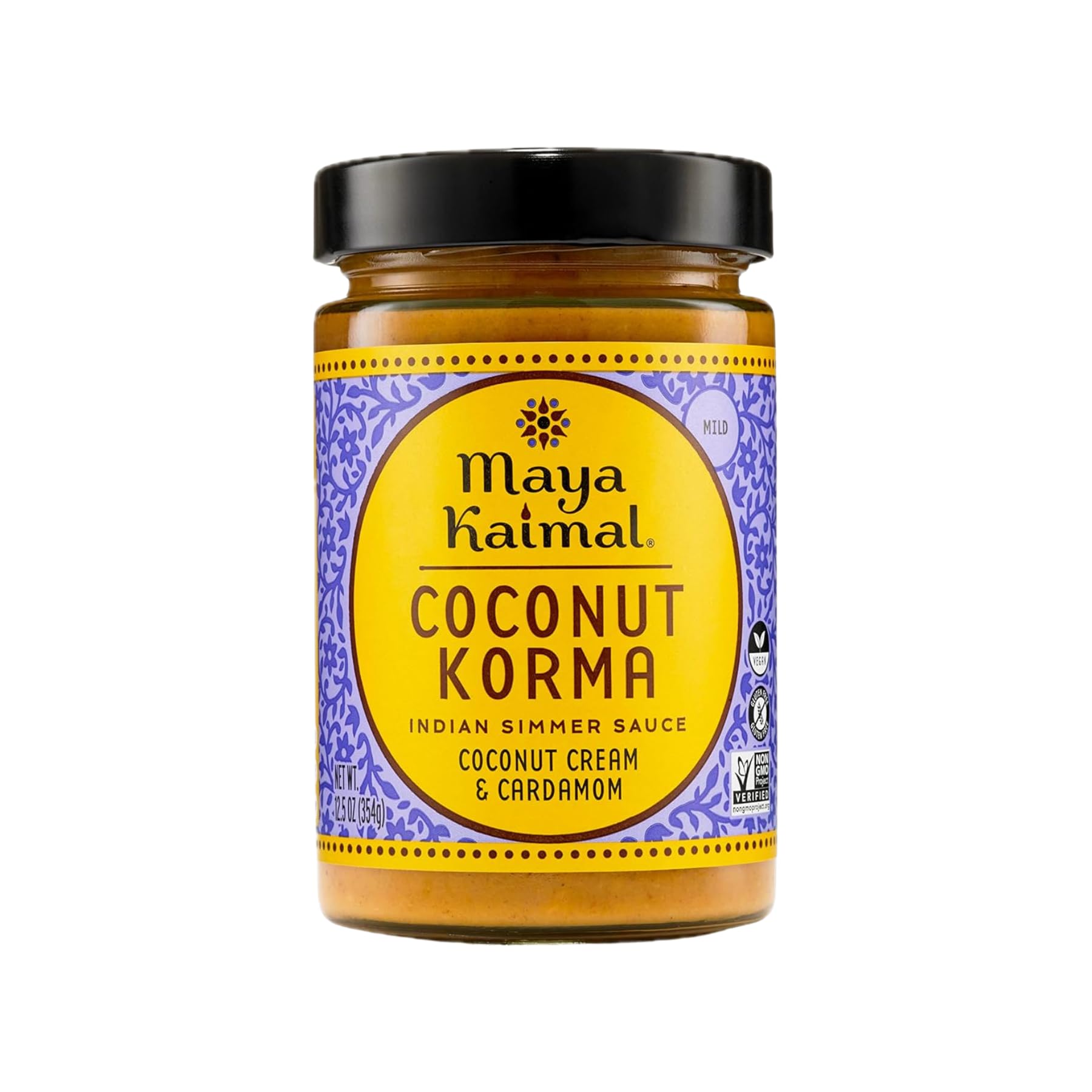 Maya Kaimal Coconut Korma Simmer Sauce, 12.5 oz, Mild Indian Simmer Sauce with Coconut Cream and Cardamon, Vegan, Gluten Free, a