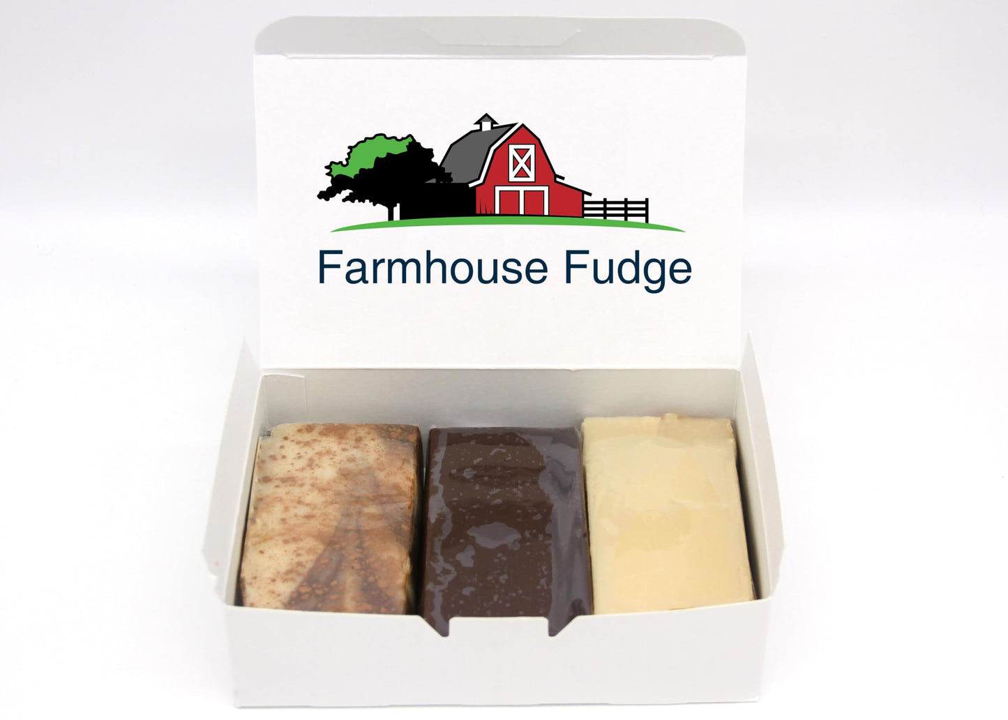 Farmhouse Fudge - Build Your Own 3 Piece Fudge Box Sampler - Fresh Fudge Made With Butter And Cream, No Marshmallows! Over 50 Fl