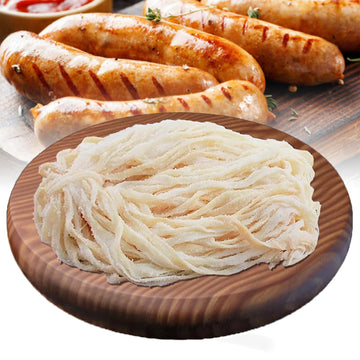 Natural Sheep Sausage Casing,Edible Casings for Sausage Making,Grade A, Pre-Tubed,Great for Snack Sticks,Italian Sausage,Hot Dog