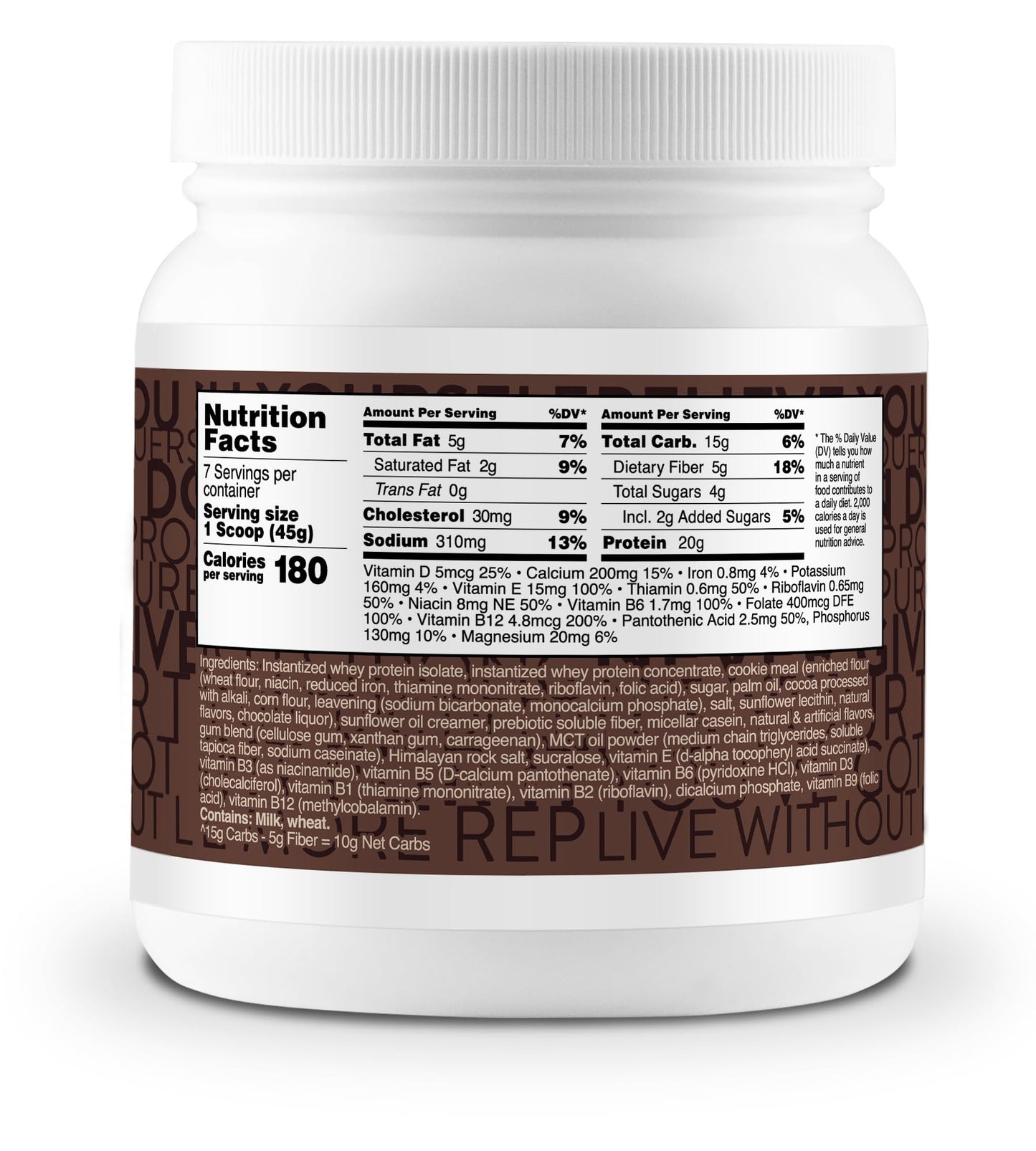 TransformHQ Meal Replacement Shake Powder, Cookies & Cream, Gluten Free, Non-GMO, 10 Ounce (Pack of 1), Model TFM-15085