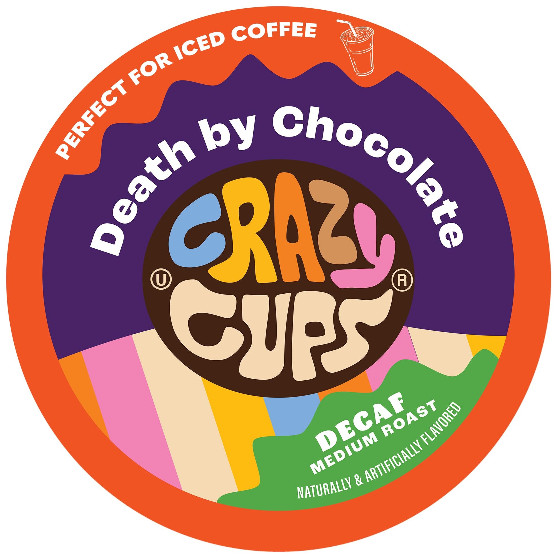 Crazy Cups Decaf Flavored Coffee for Keurig K Cups, Death By Chocolate, 80 Count