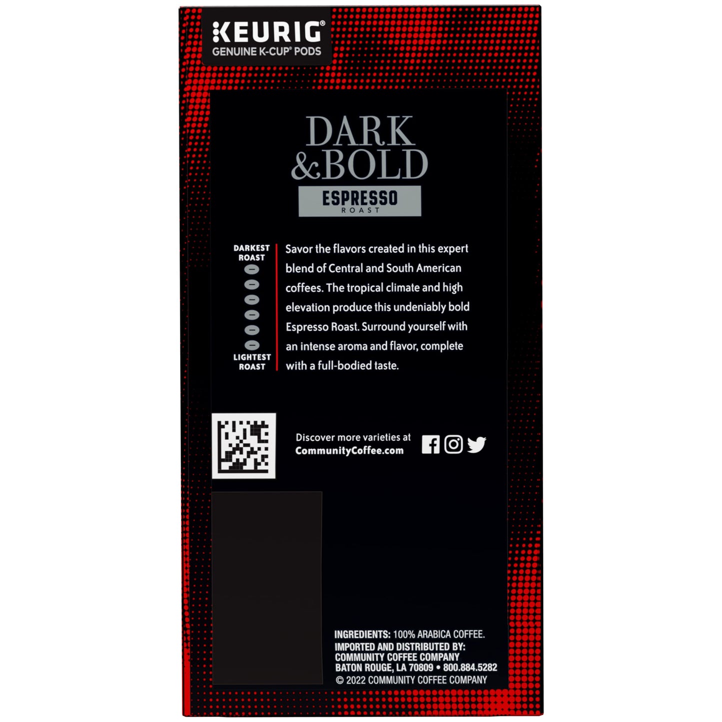 Community Coffee Dark & Bold Espresso Roast Coffee Pods, Compatible with Keurig 2.0, 24 Count (Pack of 1)