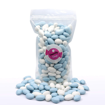 Smarty Stop Jordan Almonds (Light Blue & White - Pastel Colors, 5 Pound (Pack Of 1))