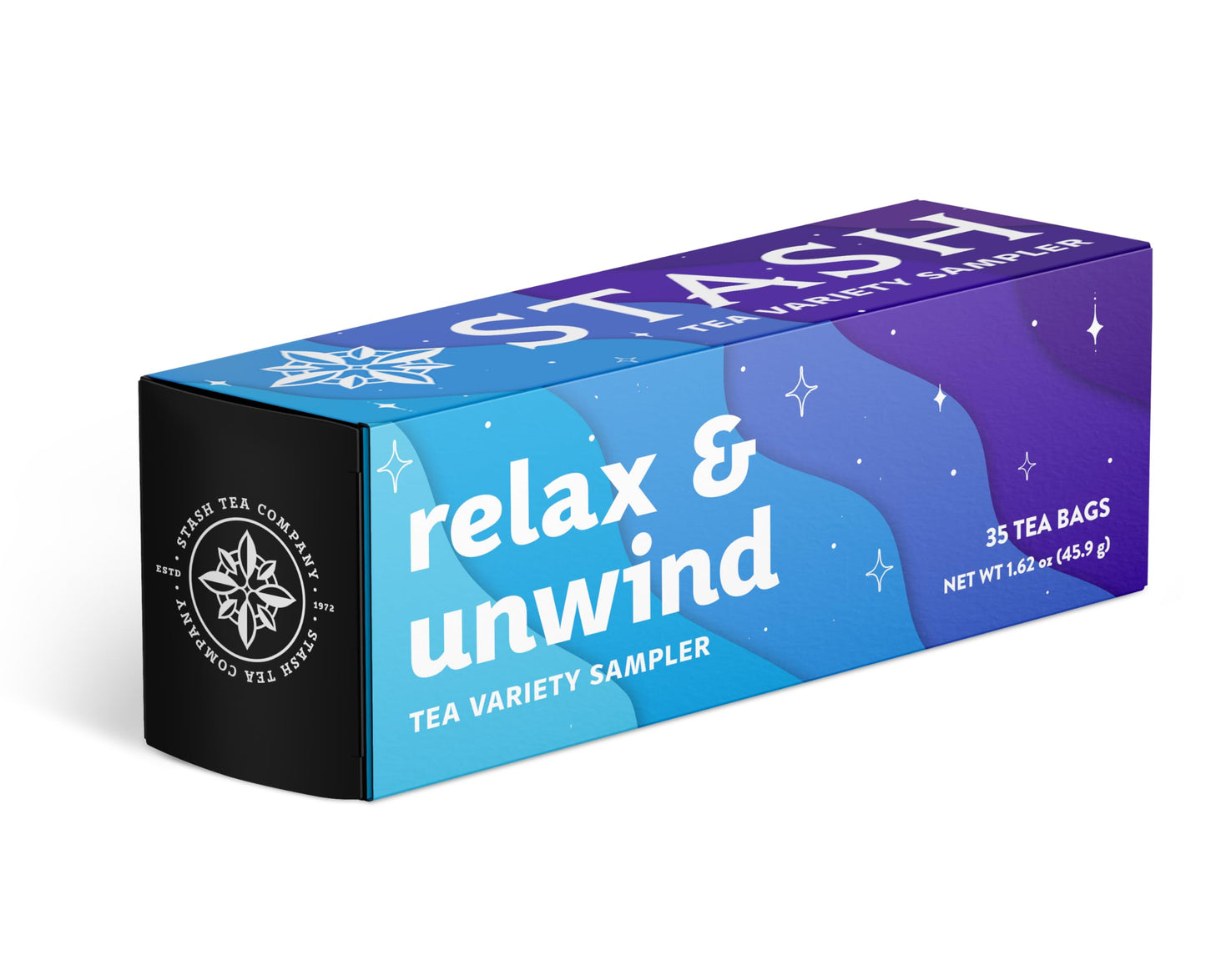 Stash Tea Relax and Unwind Tea Sampler - Assorted Herbal Teas, 35 Count Gift Set
